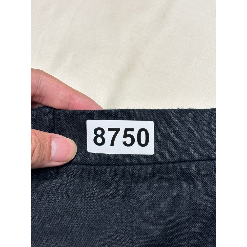 Abercrombie & Fitch Black Linen Blend Wide Leg High Rise Pants Womens 30/10R L29 - Picture 11 of 11
